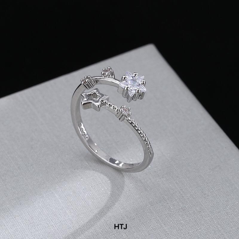 Nhẫn sao hở xinh xắn chất liệu bạc ta cao cấp - Nhẫn bạc Bibi silver
