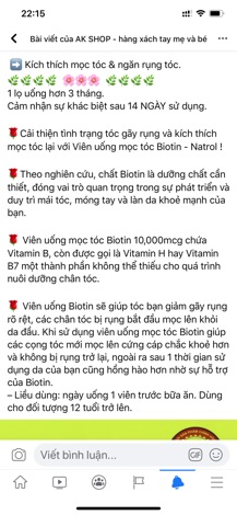 Viên uống biotin kích mọc tóc 100v/ lọ