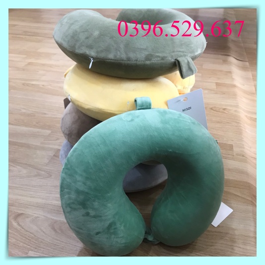 Gối Cổ chữ U Kê Cổ Tựa Đầu Tựa Lưng Nhiều Màu