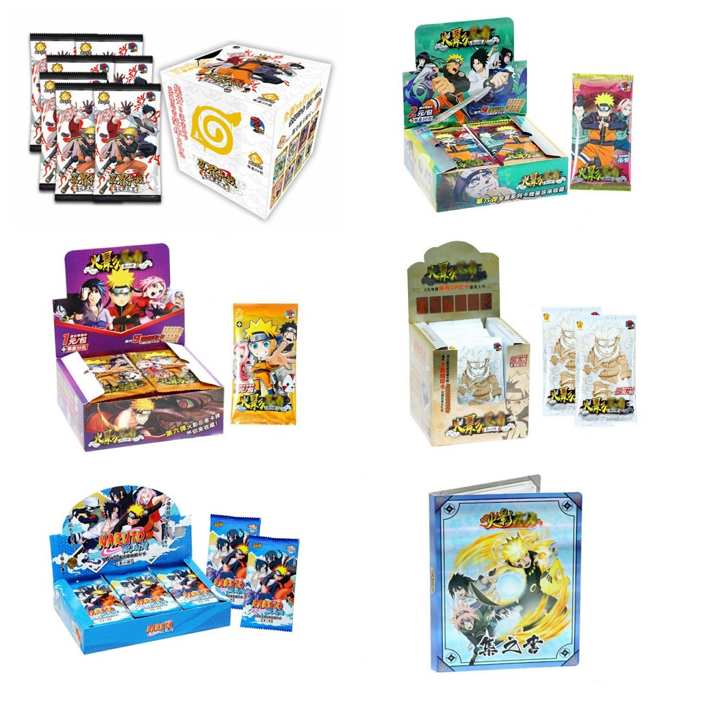 Set 5 ảnh thẻ nhân vật NARUTO sổ đựng card manga anime chibi sưu tầm