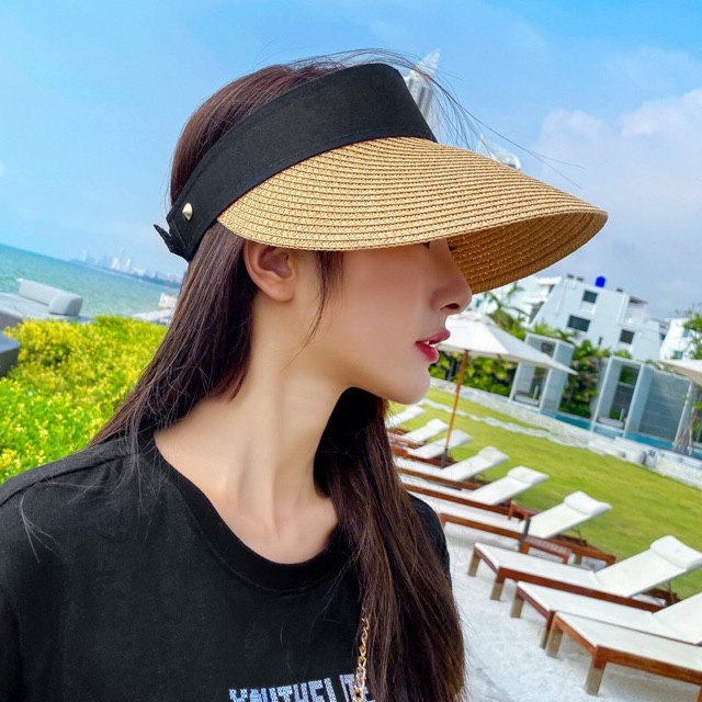 Mũ cói nửa đầu cho chị em cực xinh
