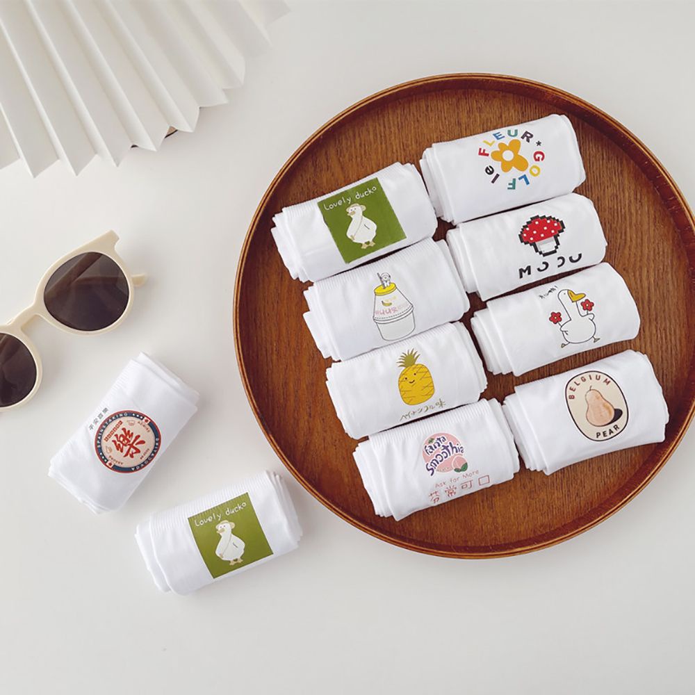 Găng cánh tay bằng lụa lạnh họa tiết quả bơ hoạt hình dễ thương bảo vệ chống nắng cho nữ