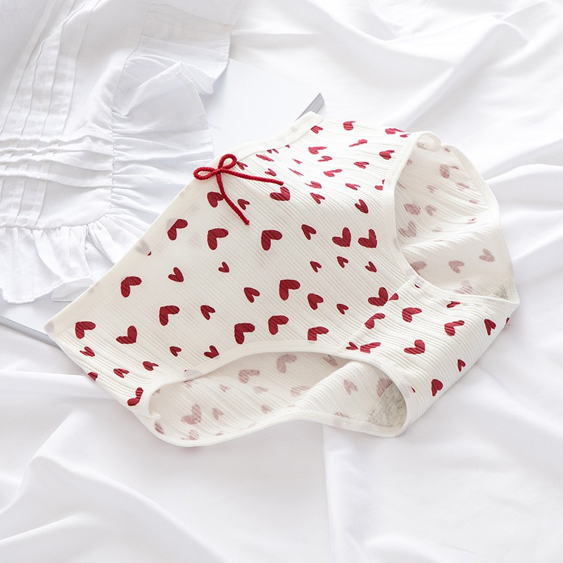 Quần lót nữ Cotton in hình họa tiết dễ thương ,Quả dâu đỏ xinh xắn cá tính