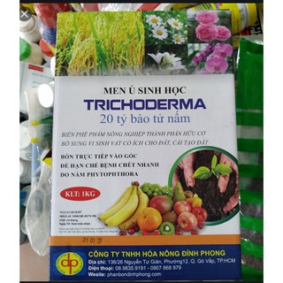 Hộp 1kg Men ủ sinh học Trichoderma cực tốt với 20 tỷ bào tử nấm