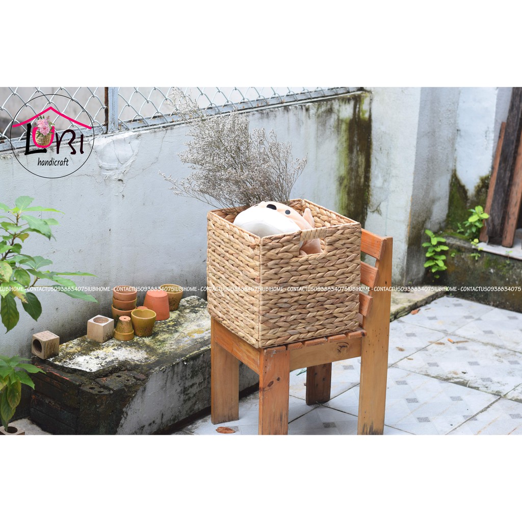 Litishop - Sọt đựng đồ lục bình hình vuông, có thể gấp gọn | BigBuy360 - bigbuy360.vn