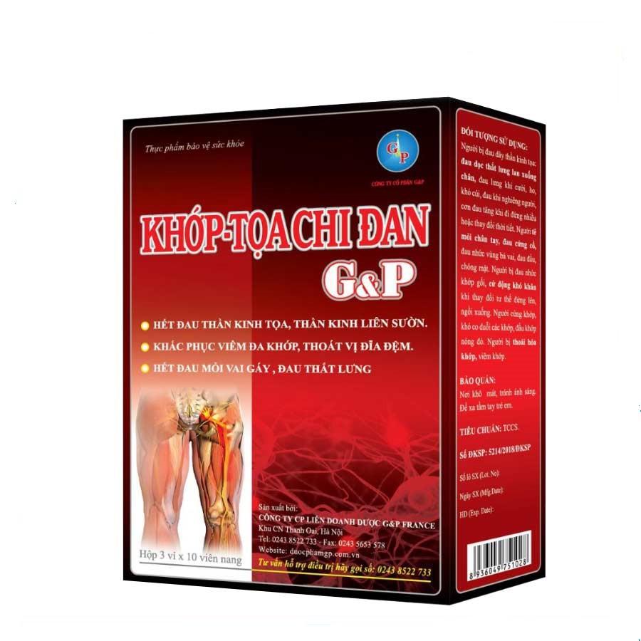 Khớp toạ chi đan - Hỗ trợ giảm đau dây thần kinh tọa, đau xuống chân và đau ra hai hông