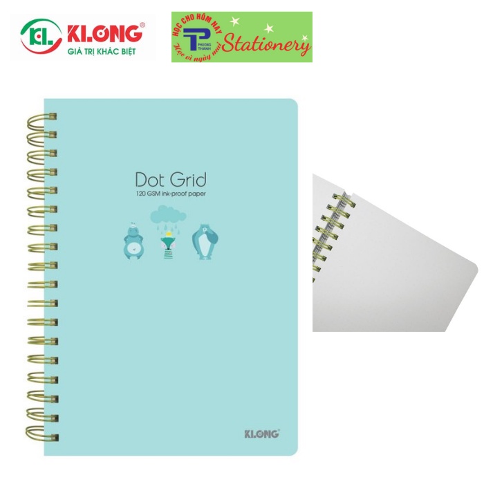Sổ lò xo Klong kép B5- ruột chấm Dot Grid 200tr 115/76; MS: 960