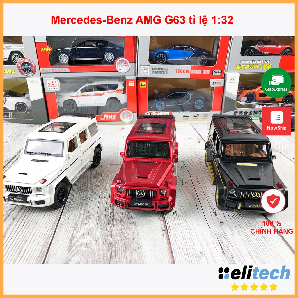 Mô hình xe Mercedes-Benz AMG G63  tỉ lệ 1:32 hãng Chezhi khung hợp kim, 3 màu Đen, Đỏ, Trắng