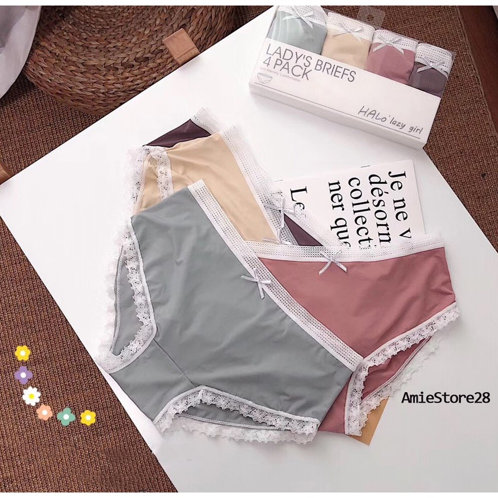 [CÓ VIDEO] Quần lót nữ [HÀNG ĐẸP], quần lót su lụa kháng khuẩn viền ren gợi cảm QL22 | BigBuy360 - bigbuy360.vn