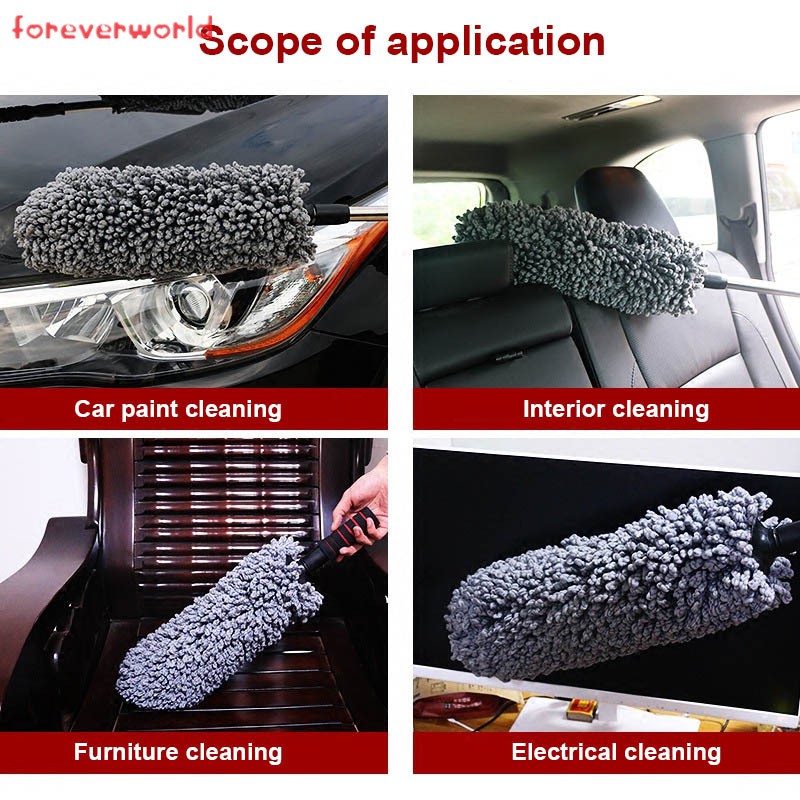 Cây lau chất liệu microfiber chuyên dụng có thể thu ngắn dài để lau xe ô tô