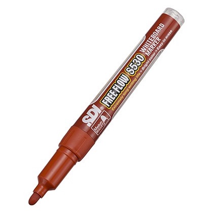 Viết lông bảng chính hãng SDI S530 WHITEBOARD MARKER ngòi 1.5mm, màu đậm, có ruột thay thế, lau sạch, có tem chống giả