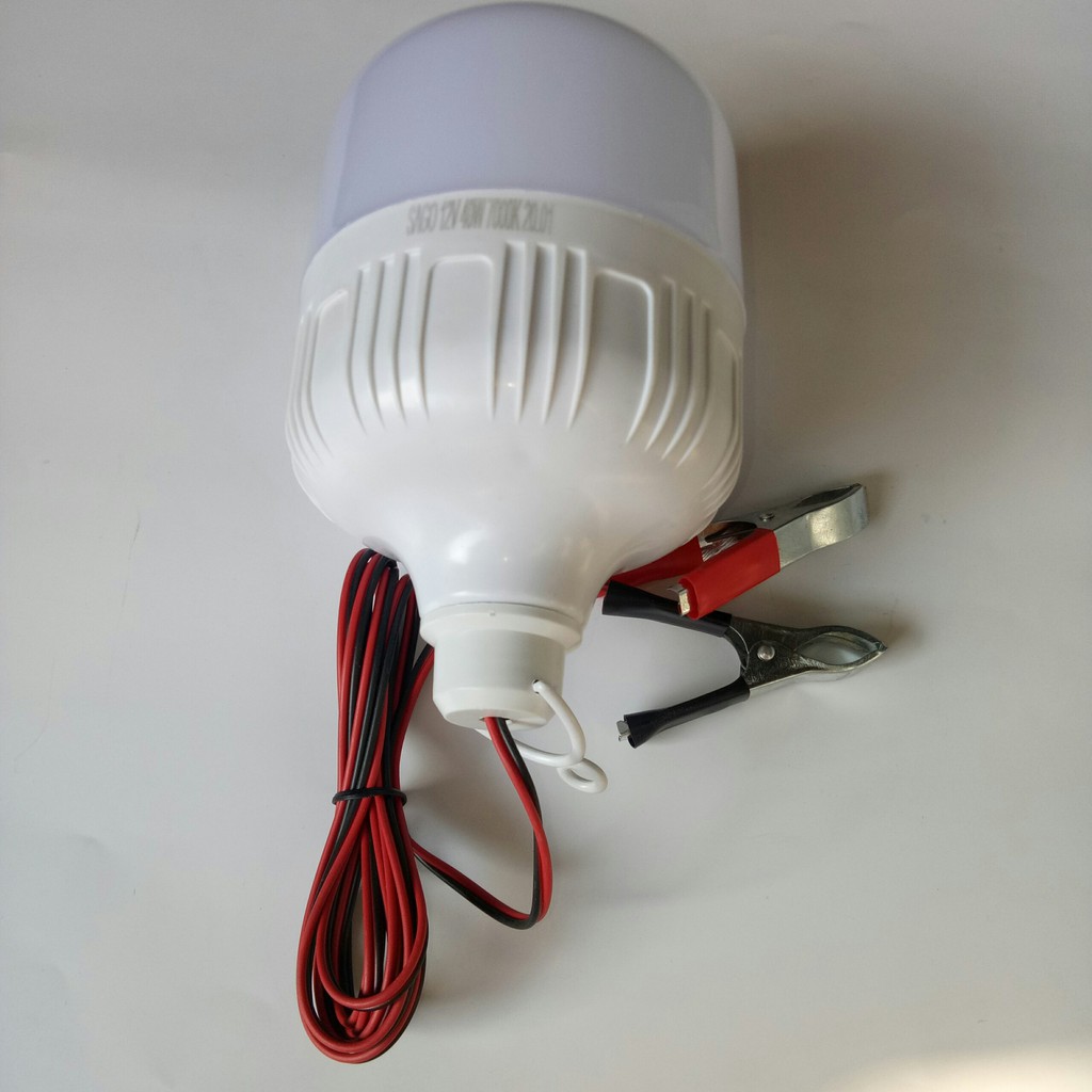 [Mã LIFE2410K giảm 10K đơn 20K] Đèn LED Kẹp Bình 12v 40w (Bóng Đèn Dùng Bình Ắc Quy)