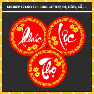 Sticker Tết | Decal Tem Dán Phúc Lộc Thọ Cắt Sẵn Từng Hình Chúc Mừng Năm Mới 2022 tại Azsticker