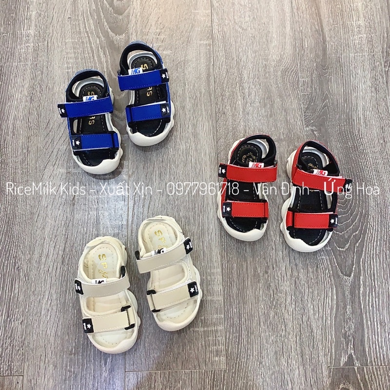 Sandal 3 màu đế hình gấu cho bé