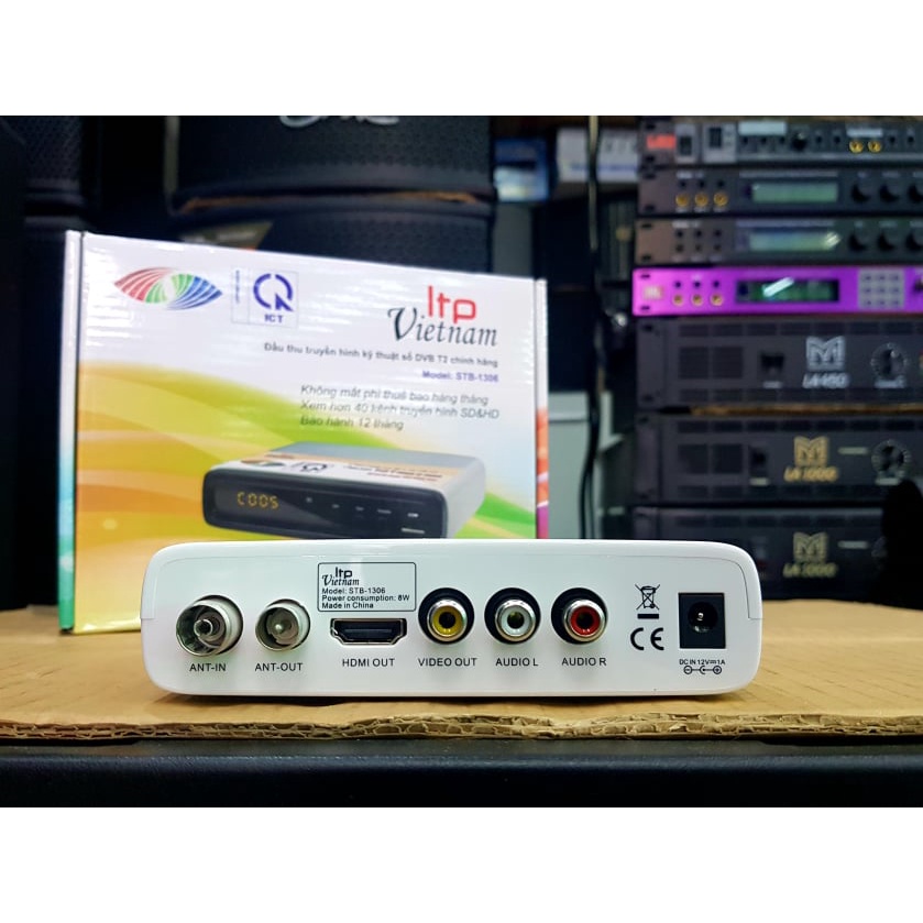 Đầu thu truyền hình số mặt đất LTP STB-1306 + Ăngten thu sóng: Thu khoảng 70 kênh