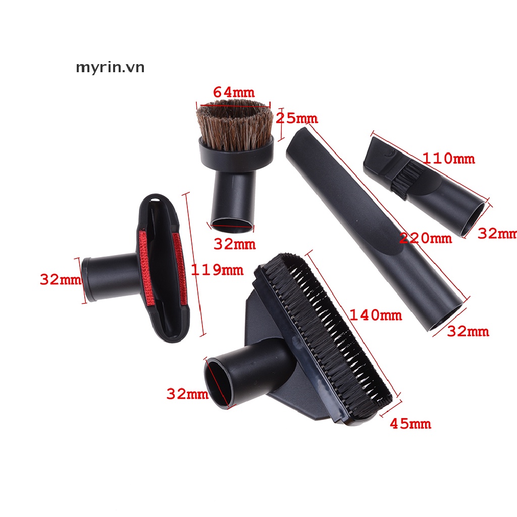 Bộ Đầu Cọ 5 Trong 1 Thay Thế Cho Máy Hút Bụi 32mm