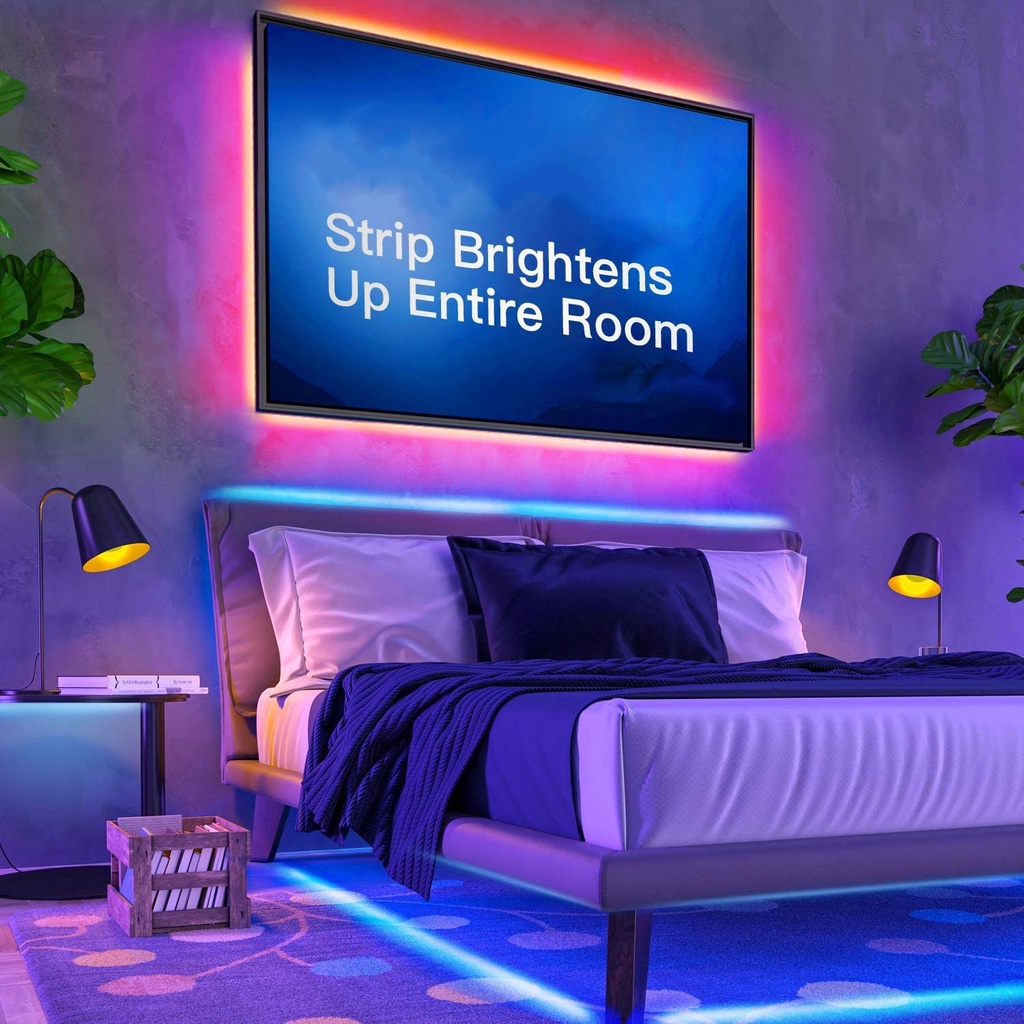 Dây Đèn LED Smd 5050 RGB 30 Bóng/m 1M/2M/3M/4M/5M Điều Khiển Âm Thanh DC5V Dùng Trang Trí Phòng Ngủ