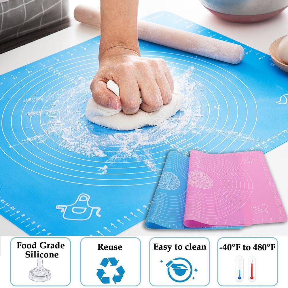 Thảm Nhào Bột Làm Bánh Bằng Silicon Dày Chịu Nhiệt Độ Cao 26 * 29cm Tiện Dụng Cho Nhà Bếp