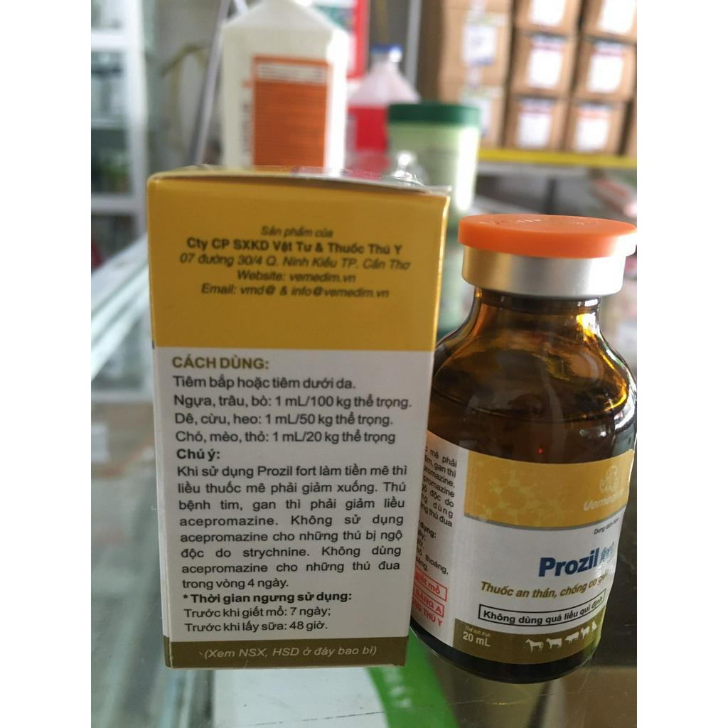 Prozil 20ml, an thần, chống c.ắn con, chống co giật