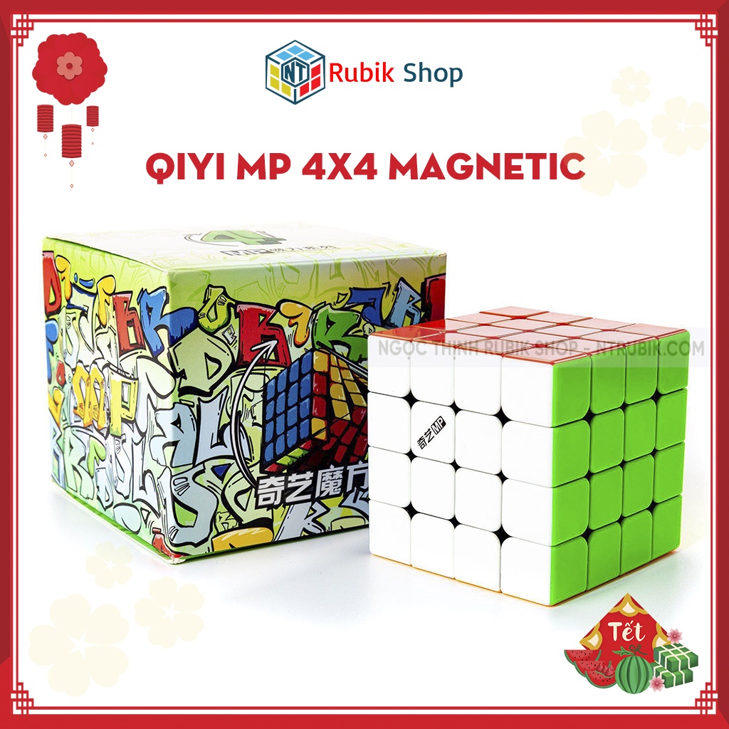 QiYi MP 4x4 Magnetic - Rubik 4x4x4 Nam Châm Stickerless không viền