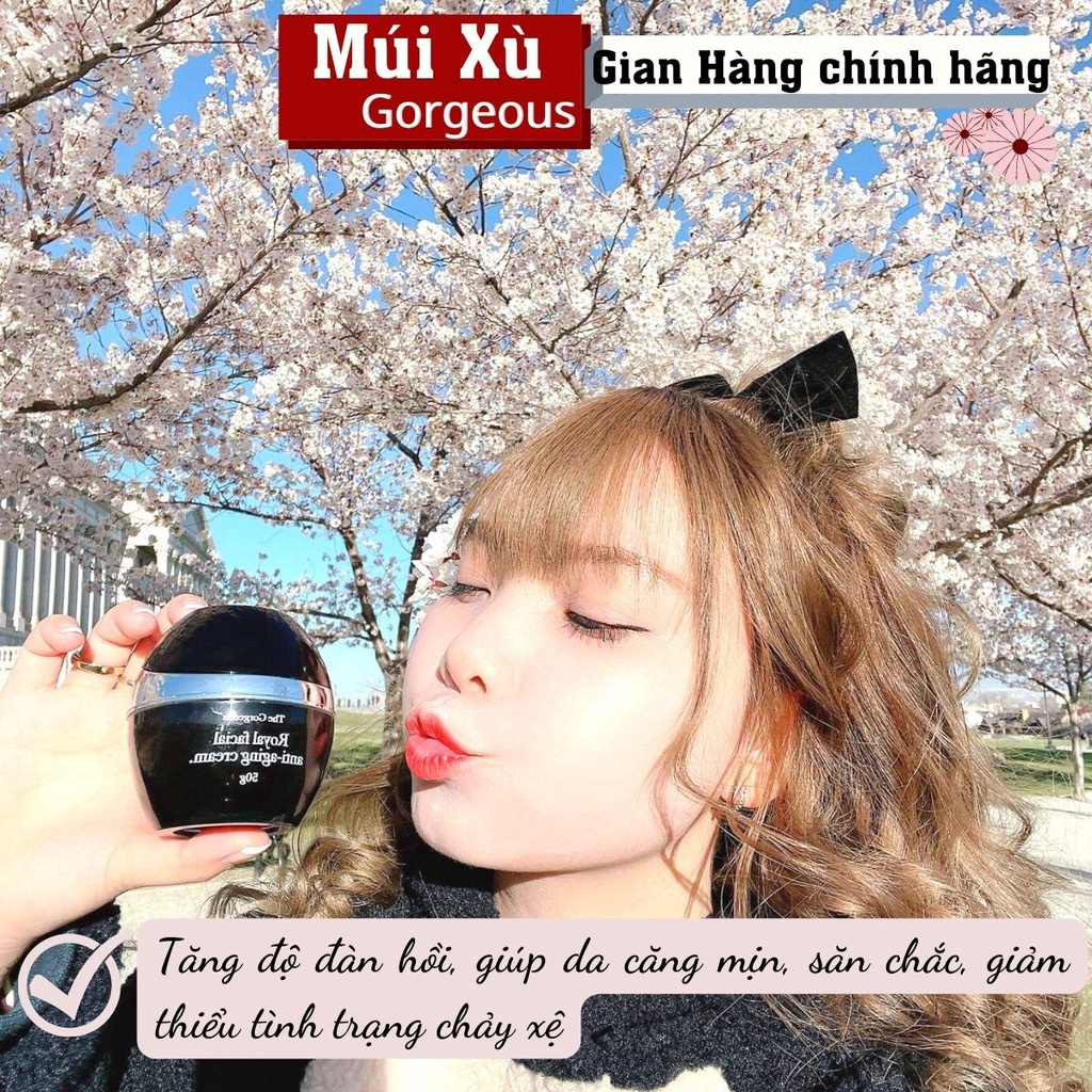 Kem cừu đêm Múi Xù The Gorgeous dưỡng ẩm chống lão hóa trắng da hộp 50g