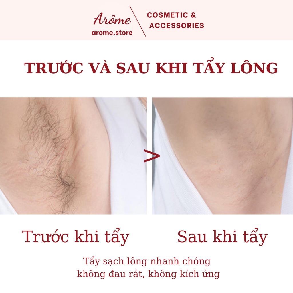 Kem tẩy lông IMAGES dịu nhẹ lành tính dùng cho Bikini/Nách/Chân/Tay an toàn cho da dễ dàng sử dụng ngay tại nhà - Arôme