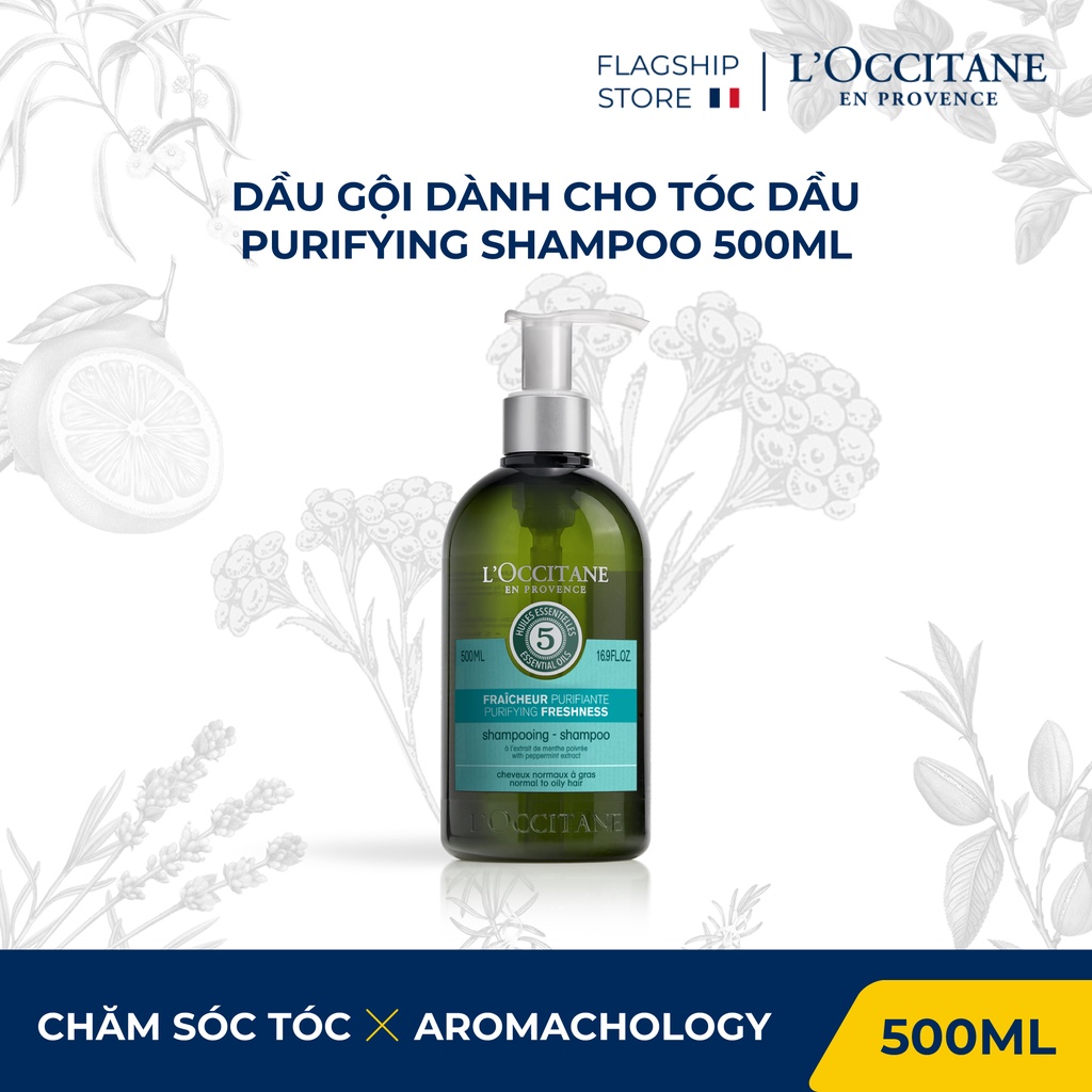 Dầu gội dành cho tóc dầu L'Occitane Aroma Purifying Shampoo 500Ml