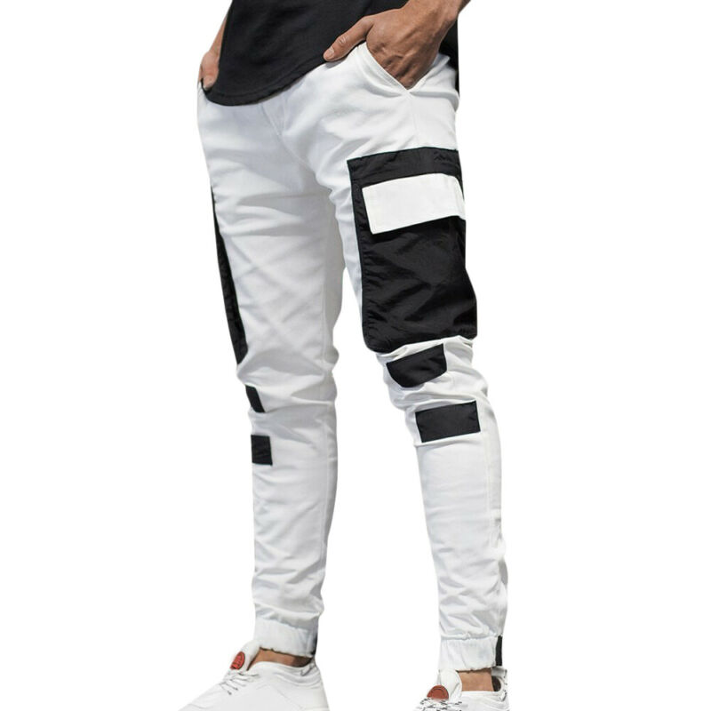 COD Men Cargo Slim Fit Pocket Track Pants Harem Jogger College School Casual CO