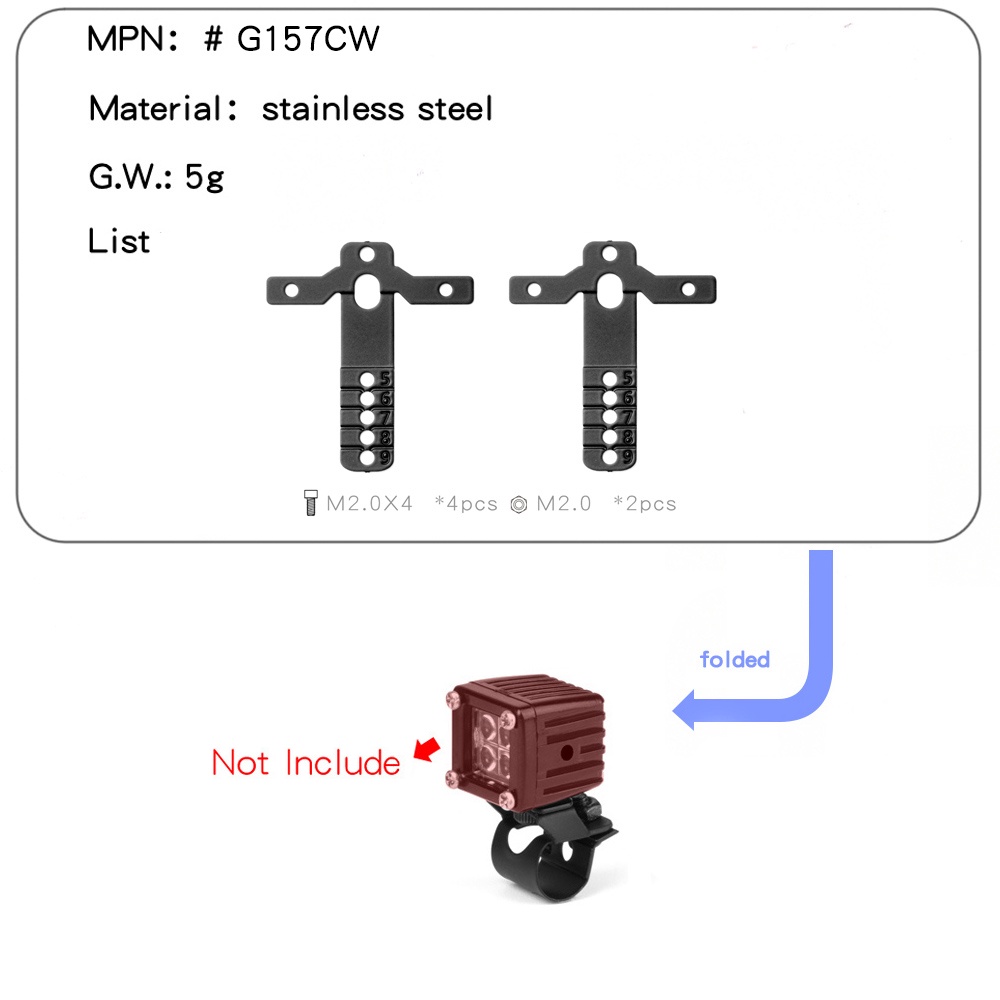 Set 2 Đèn Pha LED Hình Chữ Nhật Cho Xe Hơi Điều Khiển Từ Xa TRX4 Defender AXIAL SCX10 D90 RC4WD 1 / 10