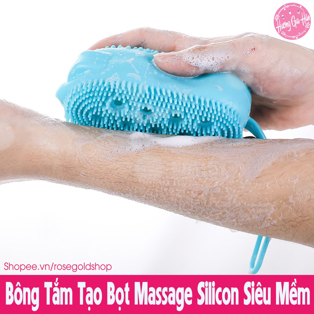 Bông Tắm Tạo Bọt Massage Silicon Hình Chuột Siêu Mềm, Bảo Vệ Làn Da Bạn