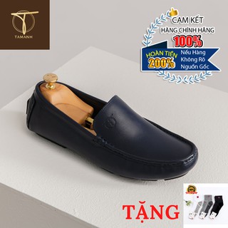Giày Lười Nam TÂM ANH Da Bò Đế Chống Trượt GNTA19091-X Tặng Tất UNIQLO Chính Hãng