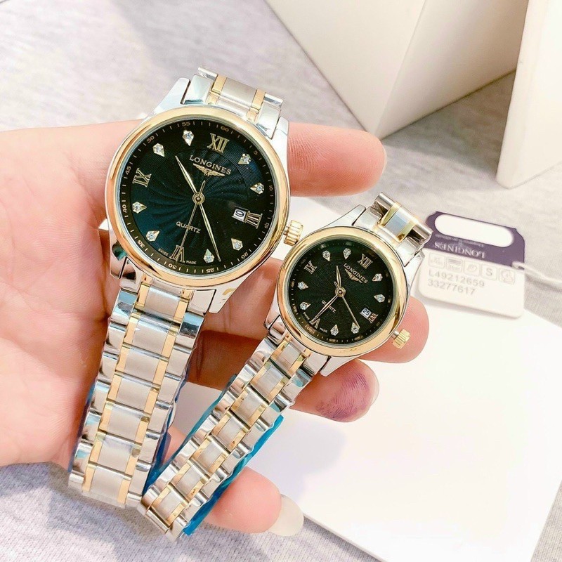 ĐỒNG HỒ CẶP NAM NỮ LONGINES DÂY THÉP CAO CẤP THIẾT KẾ SANG TRỌNG SIÊU ĐẸP