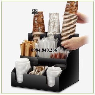 Kệ để cốc trà sữa ly nhựa - Giá đỡ ly nhựa ly giấy take away 9 ngăn cao cấp