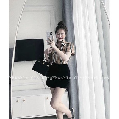 Áo sơ mi BBB kẻ cổ sen vạt xinh