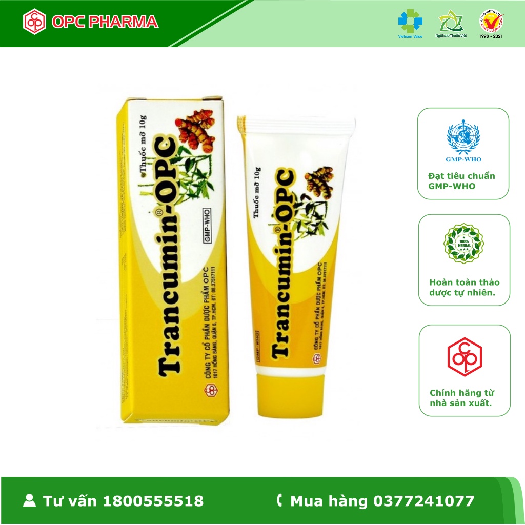 TRANCUMIN OPC - Giúp vết bỏng, vết thương mau lành - Hàng chính hãng OPC