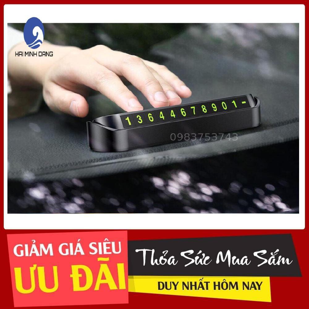 Thẻ ghi số điện thoại THE2 khi đỗ xe trên ô tô, bảng số điện thoại gắn taplo xe tiện lợi
