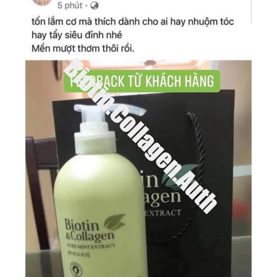 🛑FreeShip🛑Cặp Dầu Gội Xả Biotin Collagen Xanh Lá | Phục Hồi Kiềm Dầu ⚜️Hàng Chính Hãng⚜️ Ⓒ 79