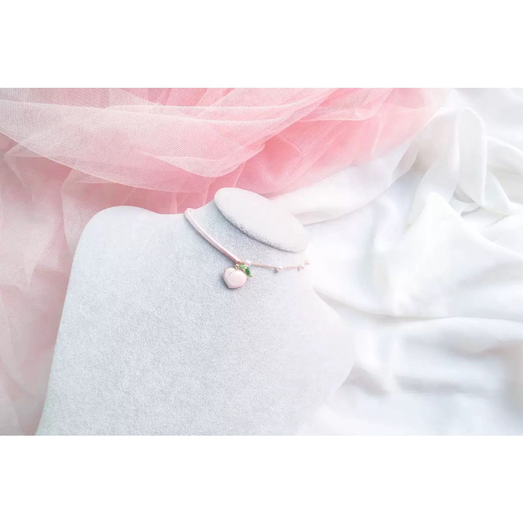 Vòng Cổ choker Màu Hồng Phong Cách Nhật Bản Và Hàn Quốc Dành Cho Nữ