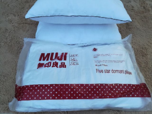 Cặp ruột gối đầu muji ép hơi vỏ cotton dày - Hàng Đẹp (Size 45cm x 65cm)