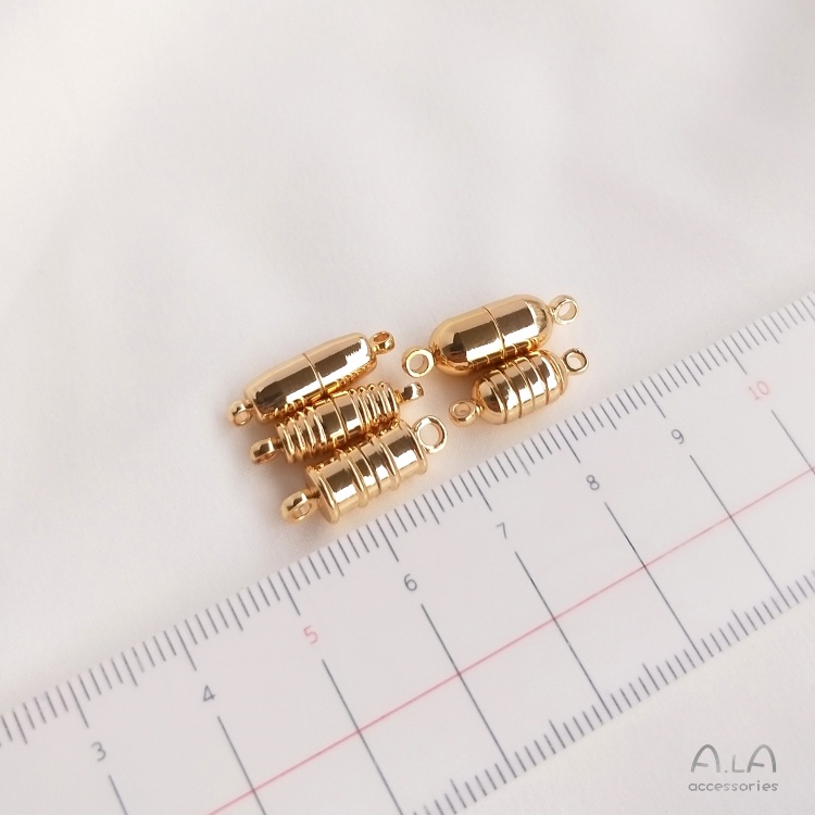 Khóa Nam Châm Tròn Bằng Đồng 14k Màu Vàng Đồng Làm Đồ Trang Sức Thủ Công