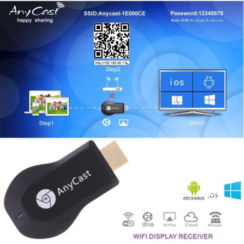 Thiết Bị Kết Nối Wifi M2 Plus Miracast Dlna Airplay Tv Stick Push Google Chromecast