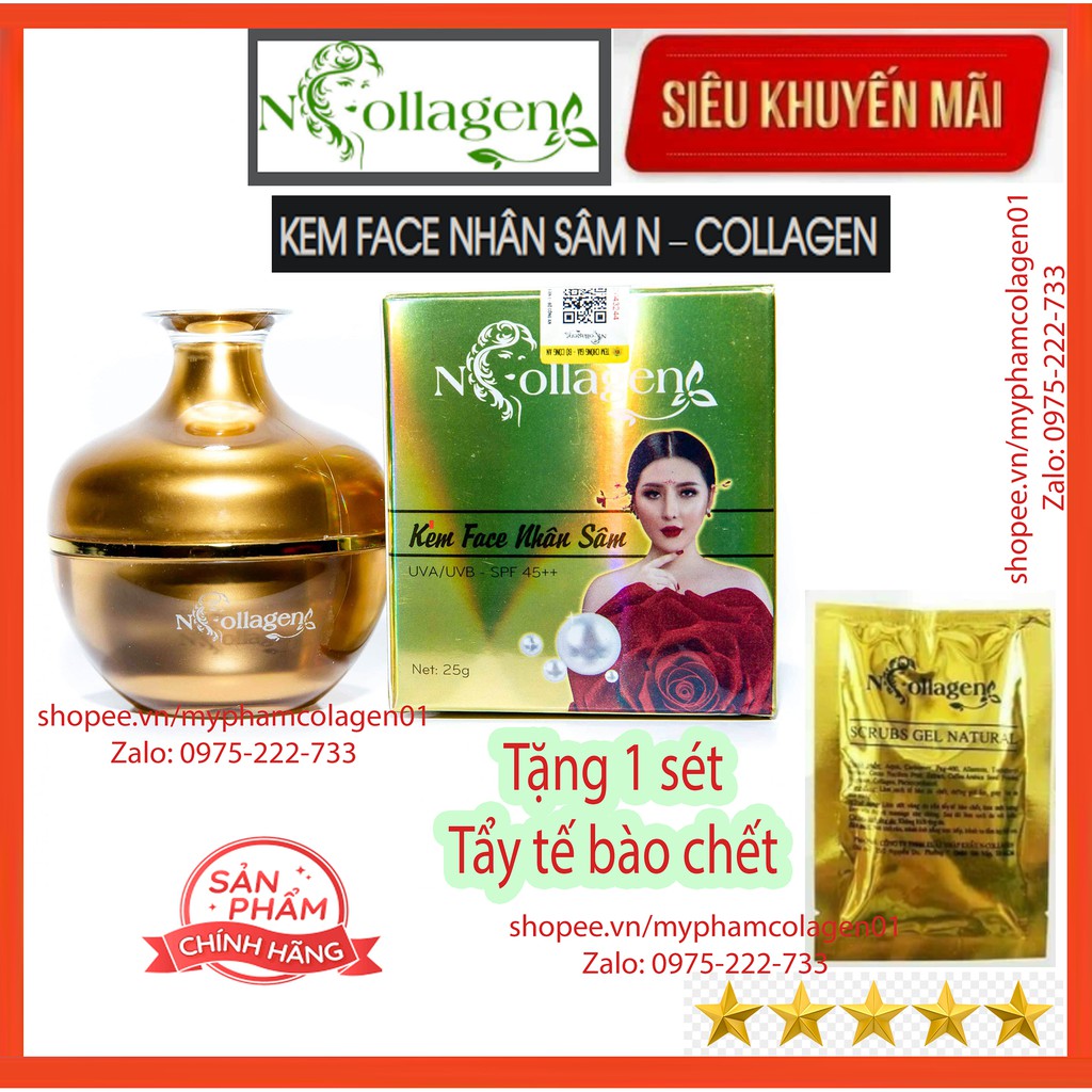 Kem Face Nhân Sâm N - COLLAGEN xóa mụn mờ thâm nám BÁN-CHẠY