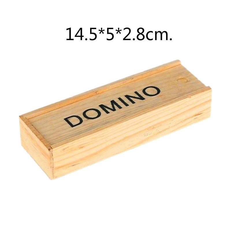 28 Pcs/Set Wooden Domino Blocks Board Game Travel Funny Table Game Domino Educational Toys Domino Blocks For Kids