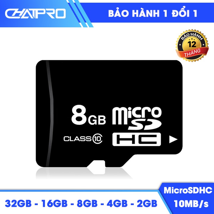 Thẻ nhớ 8GB Micro SDHC Class 10