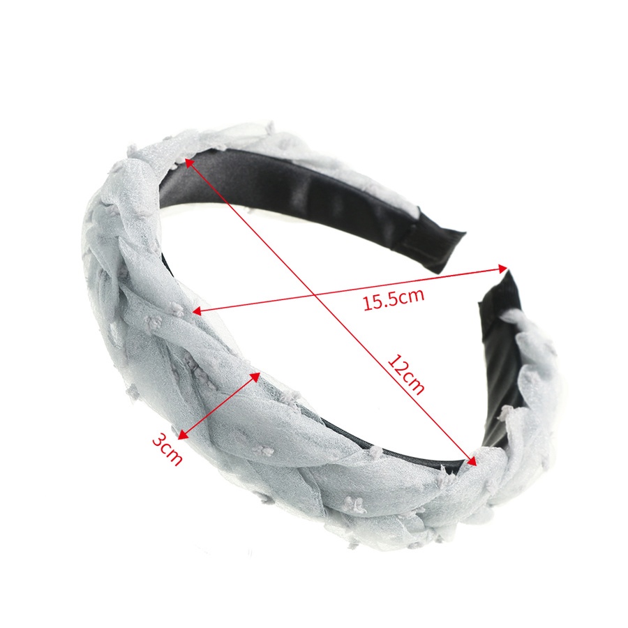 Băng Đô Cài Tóc Dạng Thắt Bím Phối Ren Lưới Thiết Kế Mới Phong Cách Hàn Quốc Dành Cho Nữ