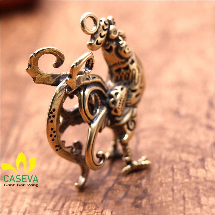 Tượng Đồng Phong Thủy, Móc Khóa Con Gà Dậu, Móc Chìa Khóa Đồng Thau Kim Kê