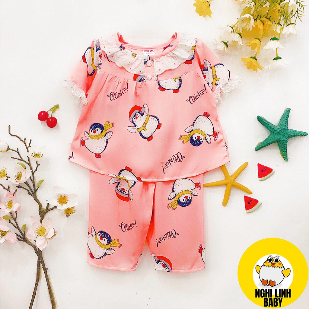 Bộ quần áo đồ tole cho bé gái tay ngắn quần dài thời trang trẻ em size từ 9kg-36kg - Nghi Linh Baby