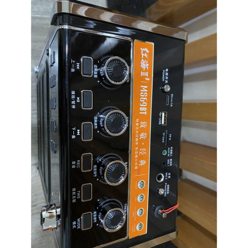 Loa Bluetooth Karaoke JYX MS69BT (Kèm 2 micro không dây)