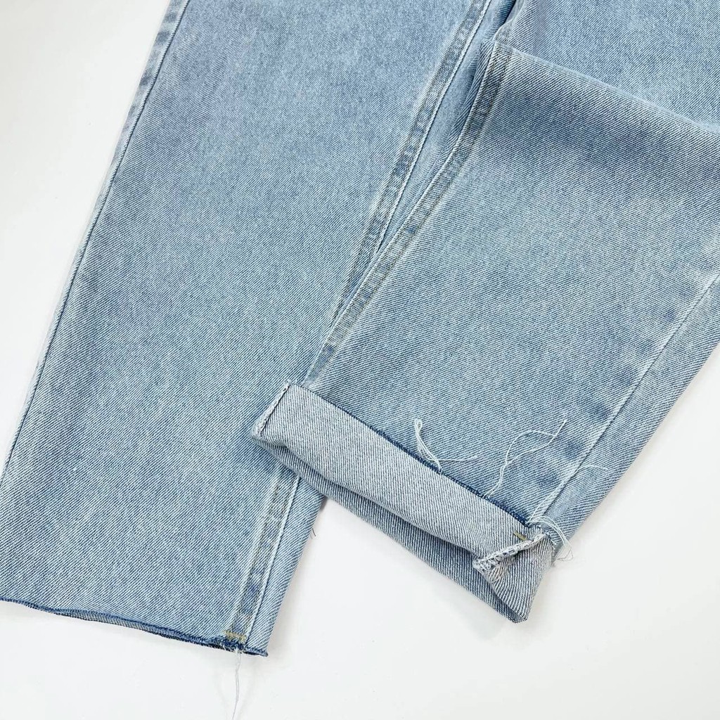 Quần jean baggy nữ ulzzang Kyubi Basic Simple cắt gấu lai tua (Có Bigsize Size Đại ) - Quần Baggy jean Kyubi BJR51 | BigBuy360 - bigbuy360.vn