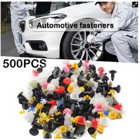 Bộ 400 Đinh Tán Chốt Vít Nở Nhựa Dùng Cho Xe Ô Tô, Xe Hơi